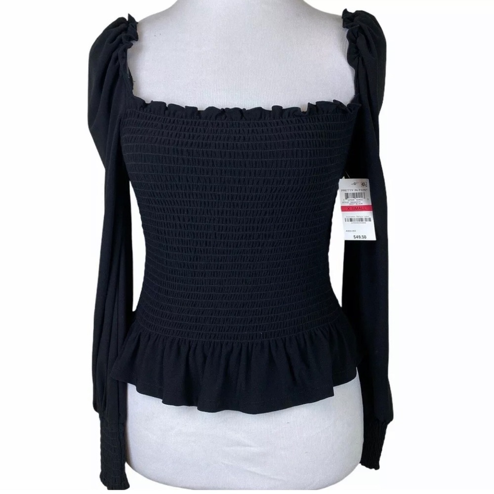Bar III: Smocked Square-Neck Top, Created for Macy's